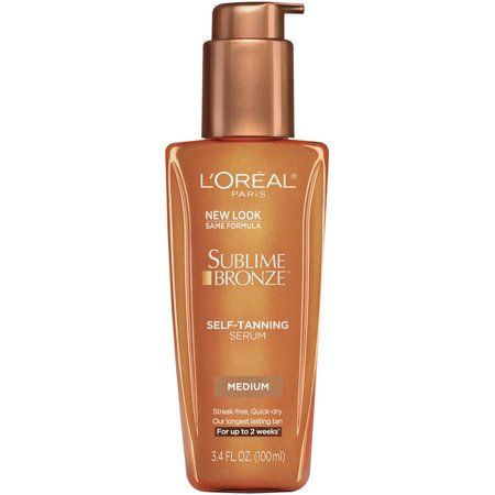 L'Oreal Paris Sublime Bronze Self-Tanning Serum, Medium Natural Tan, 3.4 Fl Oz | Walmart (US)