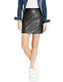 French Connection Women's Faux Leather Skirt, Black Zip, 10 | Amazon (US)