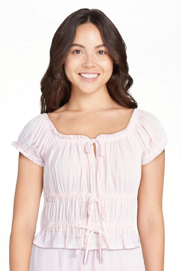 No Boundaries Puff Sleeve Peplum Top, Women’s XXS-XXL | Walmart (US)