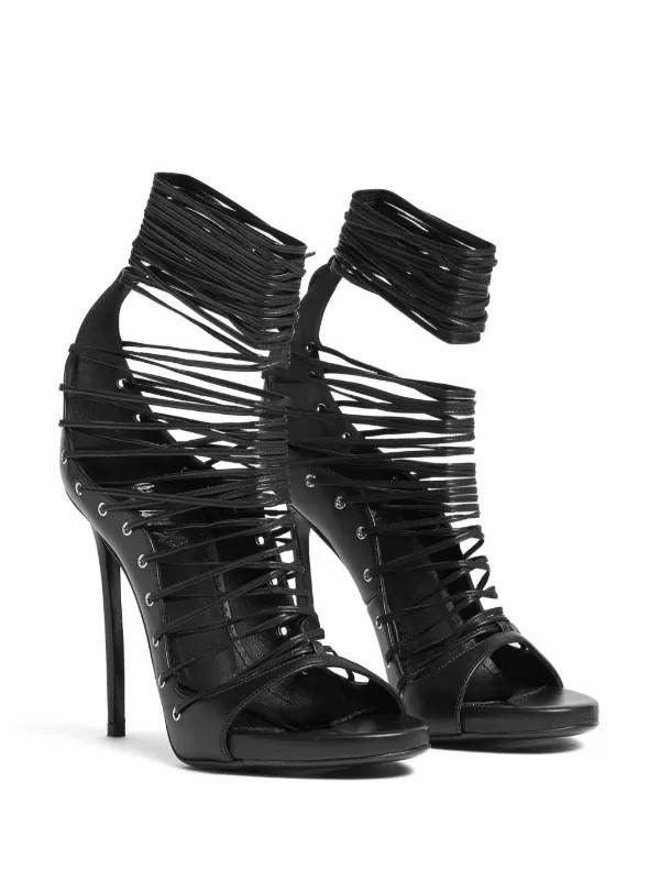 DSQUARED2 Leather Sandals  | Black | FARFETCH | Farfetch Global