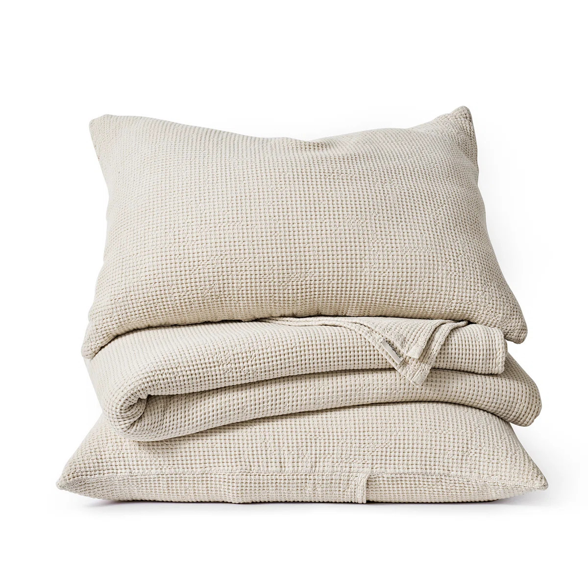Evergrace 100% Cotton Waffle Weave Coverlet Set With Matching Shams, Lightweight Breathable All-S... | Wayfair North America
