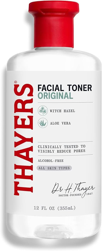 THAYERS Alcohol-Free, Hydrating Original Witch Hazel Facial Toner with Aloe Vera Formula, Vegan, ... | Amazon (US)