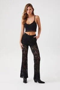Sheer Lace Flare Pants | Forever 21 (US)
