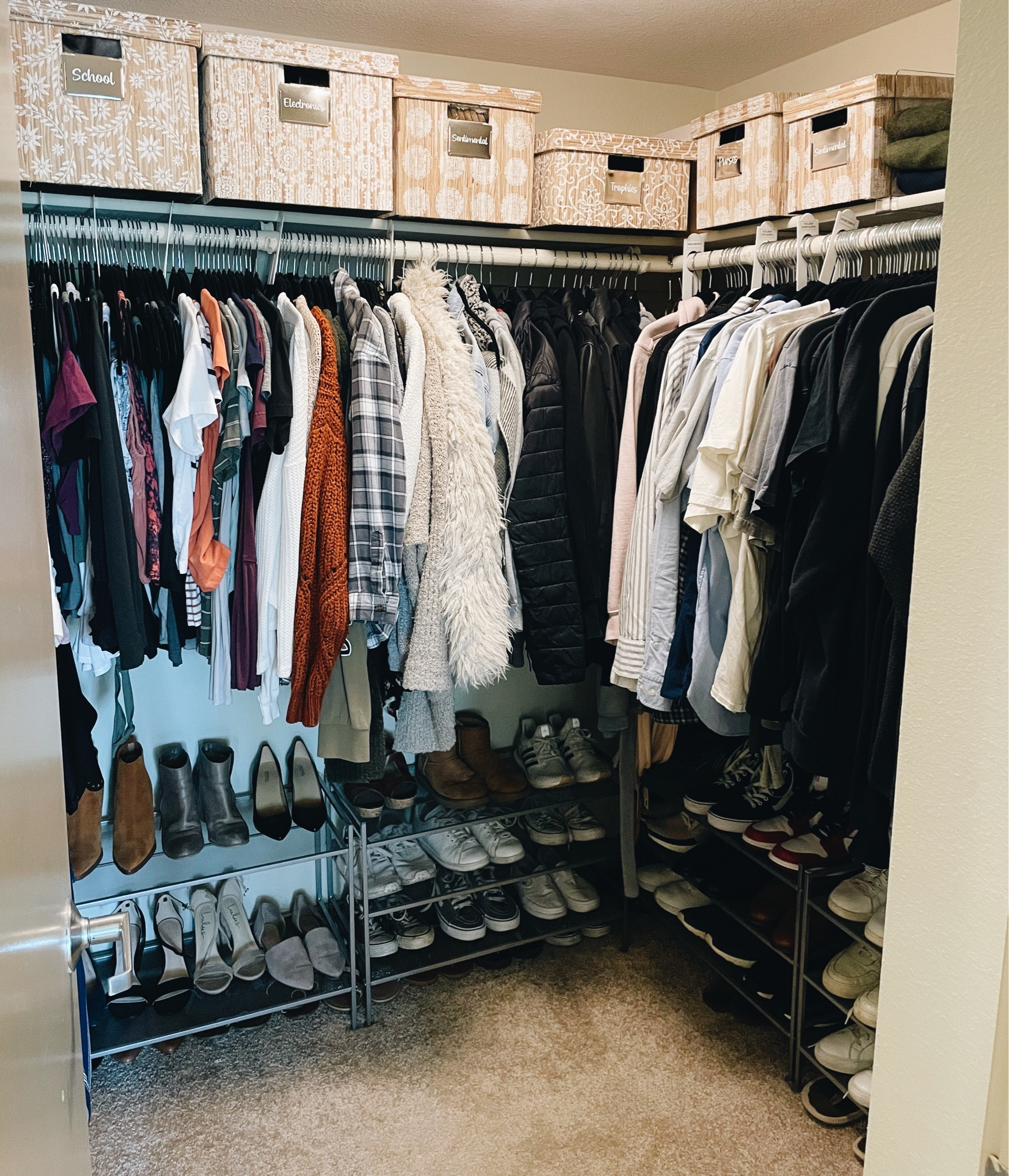 Its closet organization season! Make sure to use vertical space when organizing! 