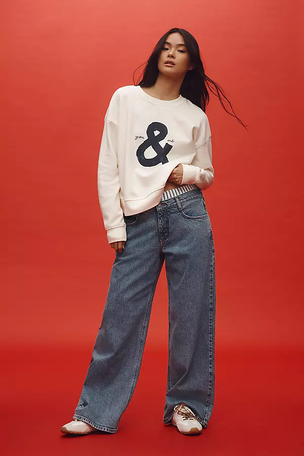 Pilcro Low-Rise Wide-Leg Jeans | Anthropologie (US)