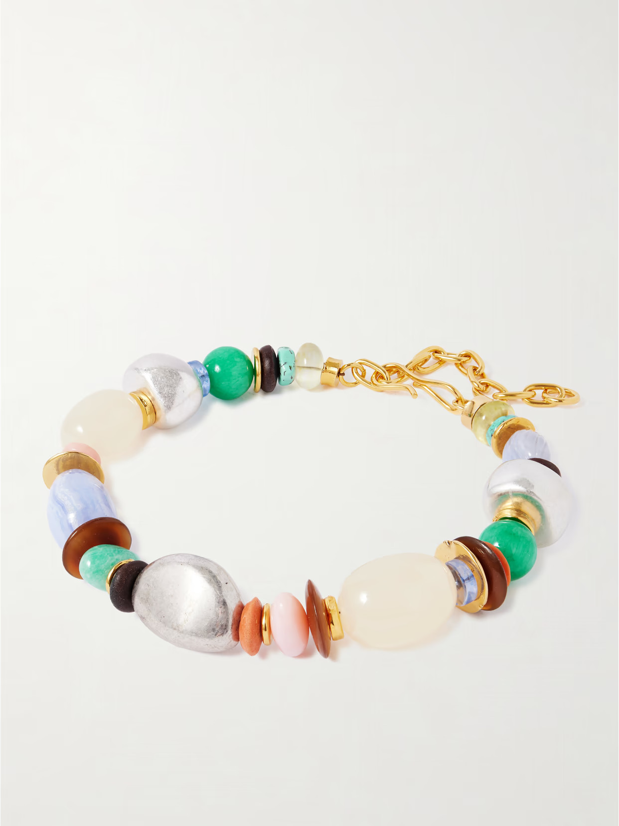 Lizzie Fortunato - Monument Gold-plated Multi-stone Necklace - One size | NET-A-PORTER (US)