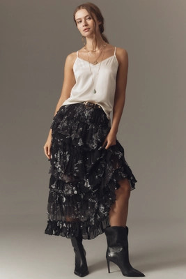By Anthropologie Ruffled Tulle Petticoat Maxi Skirt | Anthropologie (US)