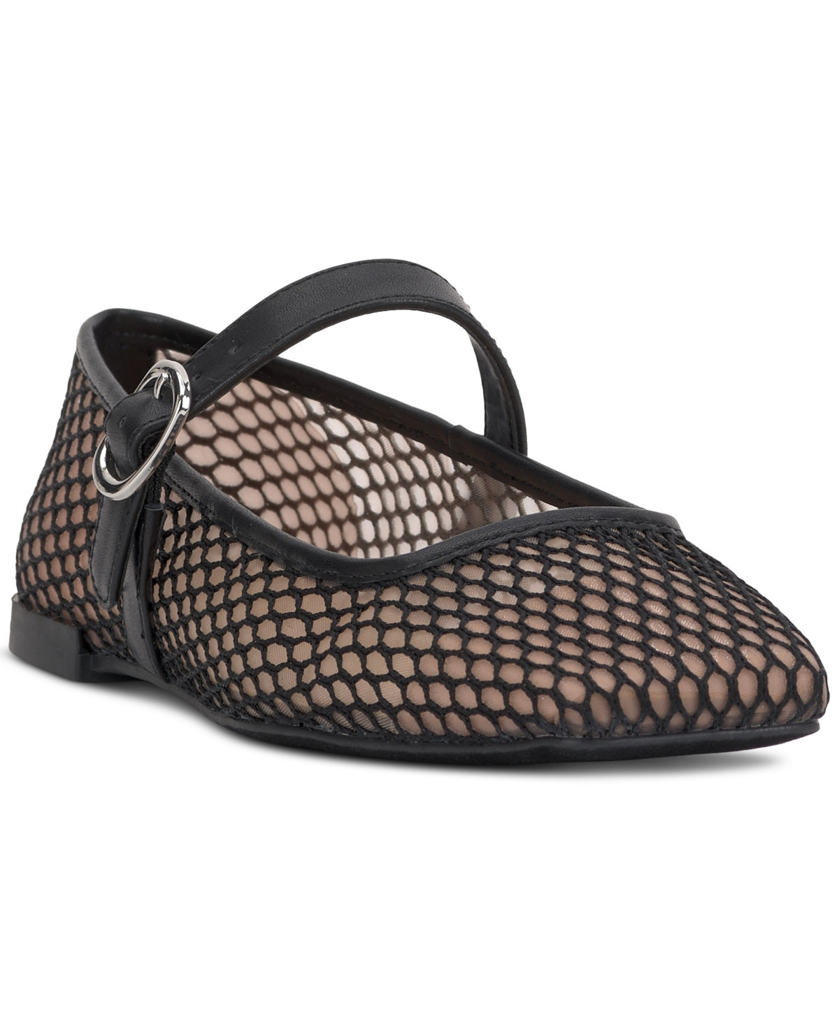 I.n.c. International Concepts Jadis Square Toe Ballet Flats, Created for Macy's - Black Mesh | Macy's