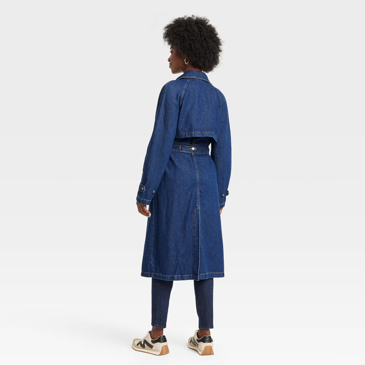 Women's Denim Trench Coat - Universal Thread™ Dark Wash | Target