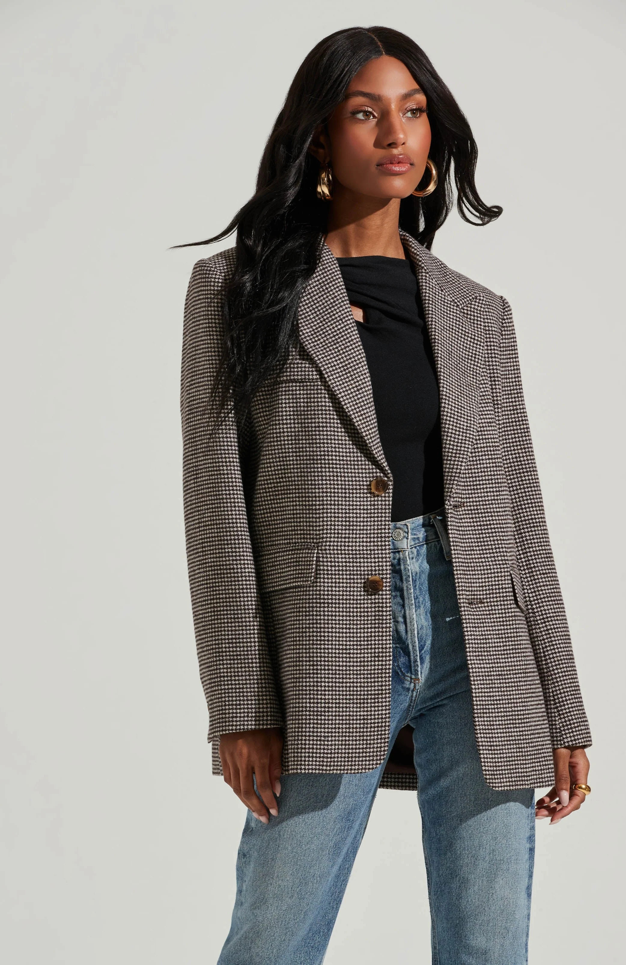 Pauline Plaid Oversized Blazer | ASTR The Label (US)