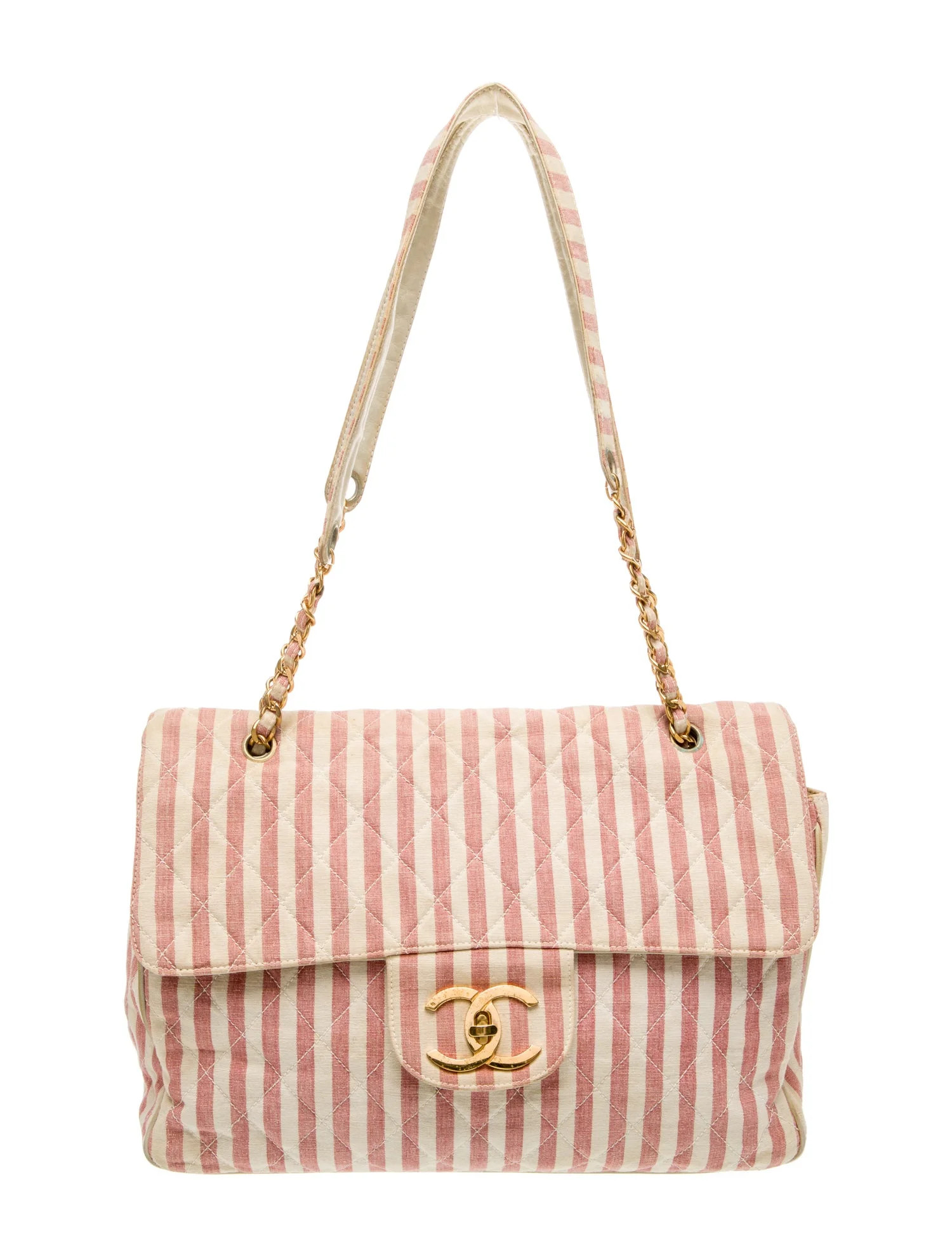 Maxi Striped Flap Bag | The RealReal