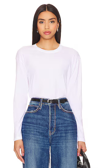 James Perse Long Sleeve Tee in White. - size 2/M | Revolve Clothing (Global)