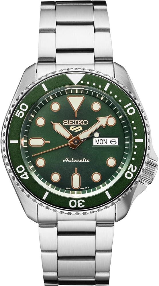 Seiko SRPD63 Seiko 5 Sports Men's Watch Silver-Tone 42.5mm Stainless Steel | Amazon (US)