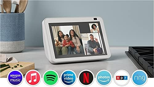 Echo Show 8 (2nd Gen, 2021 release) | HD smart display and stereo sound with Alexa | Glacier Whit... | Amazon (US)