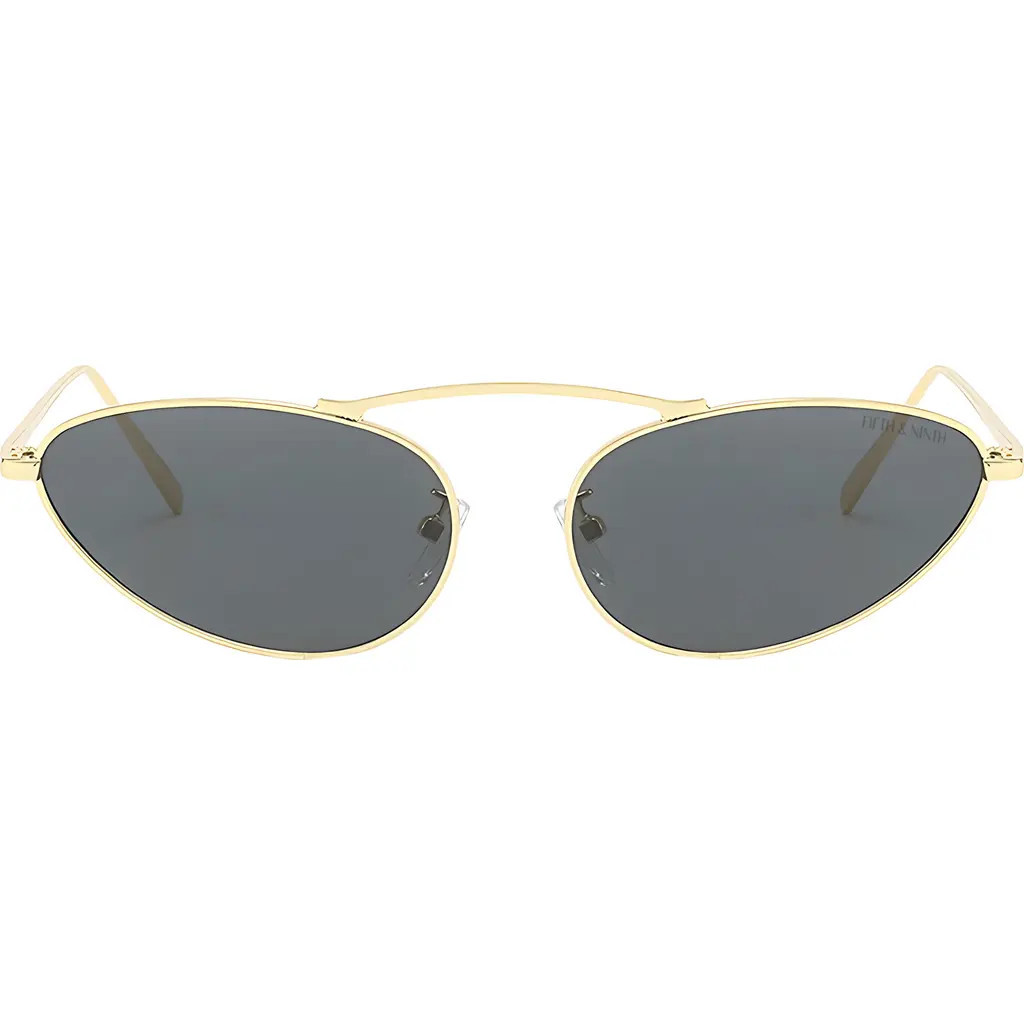 Fifth & Ninth Daphne 60mm Polarized Cat Eye Sunglasses in Gold /Black at Nordstrom | Nordstrom