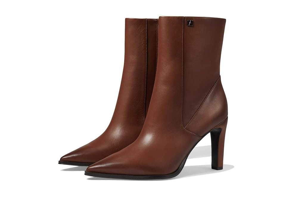 Franco Sarto Appia Pointed Toe Dress Bootie Women's Boots Tobacco Brown Leather : 10 M | Zappos