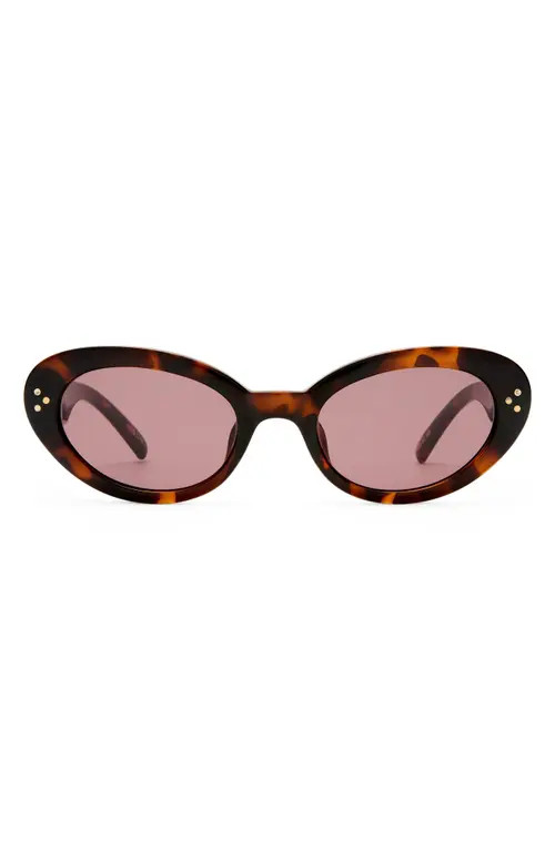 Le Specs Tootsie 53mm Cat Eye Sunglasses in Tort /Smokey Brown Mono at Nordstrom | Nordstrom