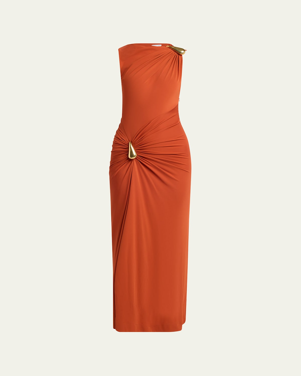 Drop Detail Gathered Matte Crepe Jersey Maxi Dress | Bergdorf Goodman
