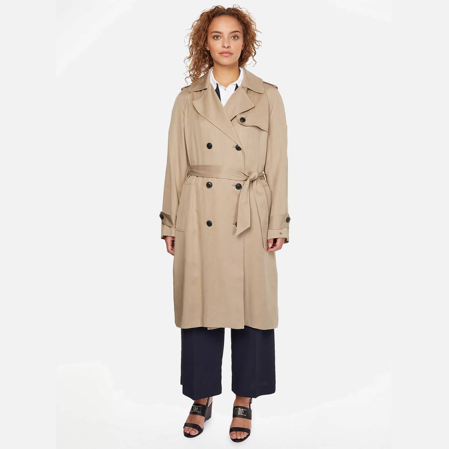 Tommy Hilfiger Women's Tencel Trench - Beige | The Hut (UK)