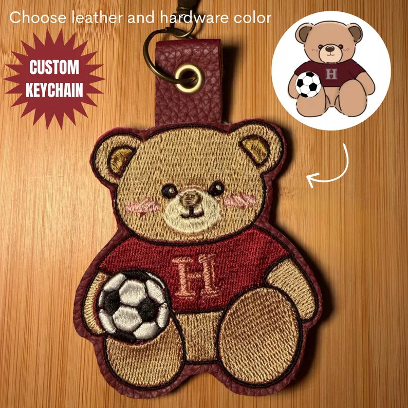 Custom Embroidered Keychain – Choose Your Design, Leather & Hardware!Turn your favorite charact... | Etsy (US)