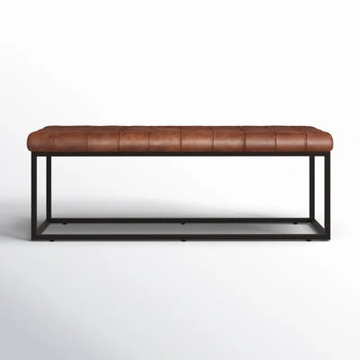Pearson 50"-55" Genuine Leather Bench | AllModern