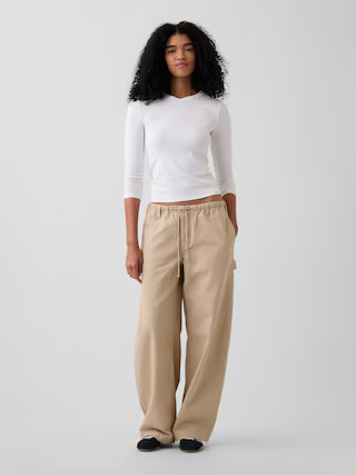 Canvas Easy Baggy Barrel Cargo Pants | Gap (US)