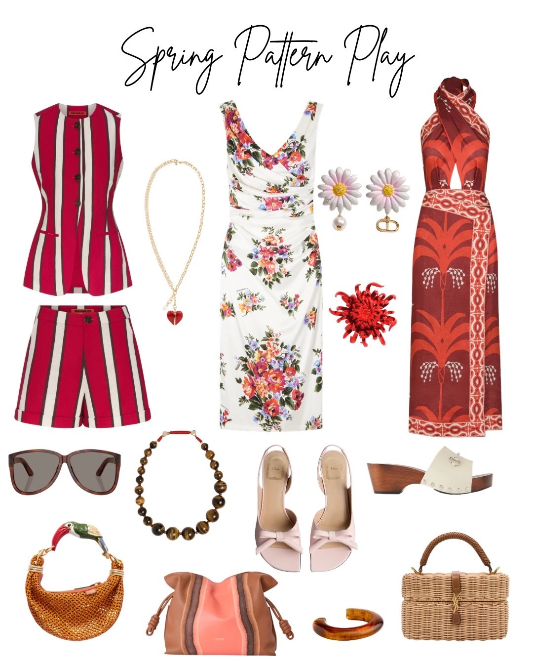 Spring Pattern Play 🤍🌺❤️
From florals to stripes to everything in between, Spring is bursting with pattern to add interest to your warm weather looks. Mix in soft pastels and earthy raffia accessories to balance the bold looks 👡

#LTKootd #LTKSeasonal #LTKSaleAlert