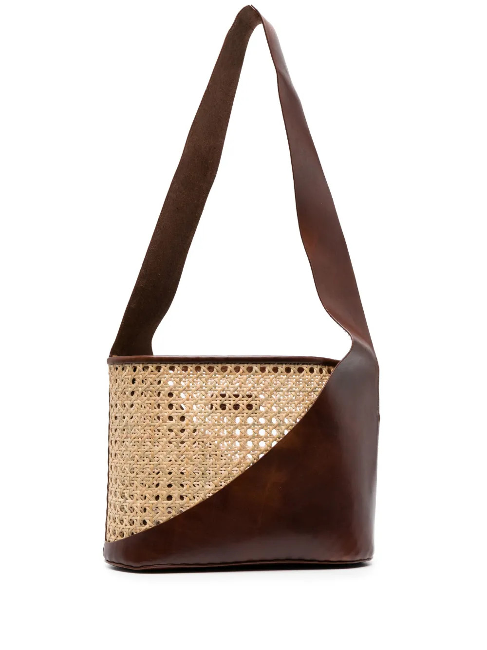 rattan layered shoulder bag | Farfetch Global