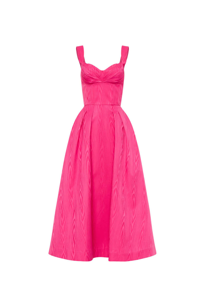 Rebecca Vallance - Lyla Midi Dress Hot Pink | Rebecca Vallance (Global)