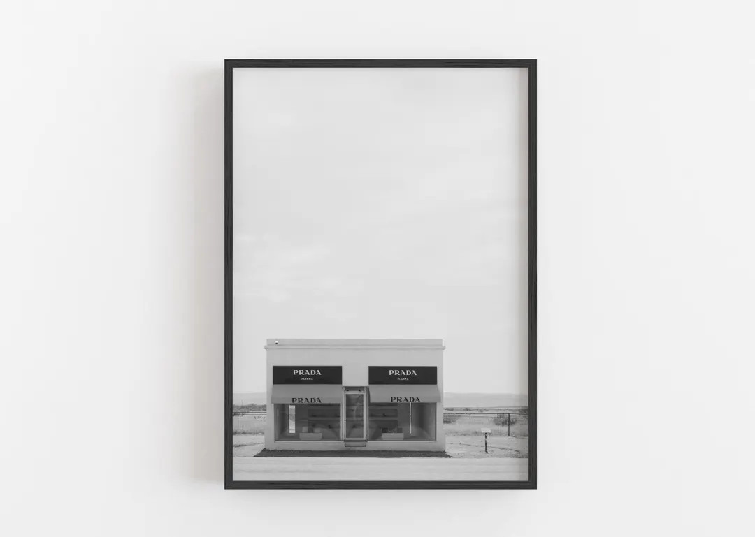 Marfa TX Art Print: Fashion Desert, Modern Western Decor | Etsy (US)