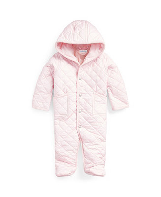 Baby Water-Repellent Hooded Barn Pramsuit | Macy's