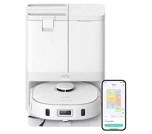 eufy X10 Pro Omni Robotic Vacuum with Mop & Auto-Empty (White) - QVC.com | QVC