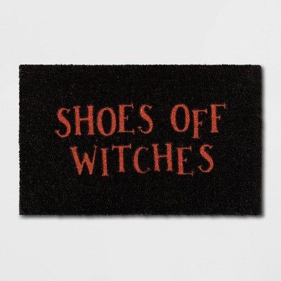 1'6"x2'6" "Shoes Off Witches" Doormat Black - Hyde & EEK! Boutique™ | Target