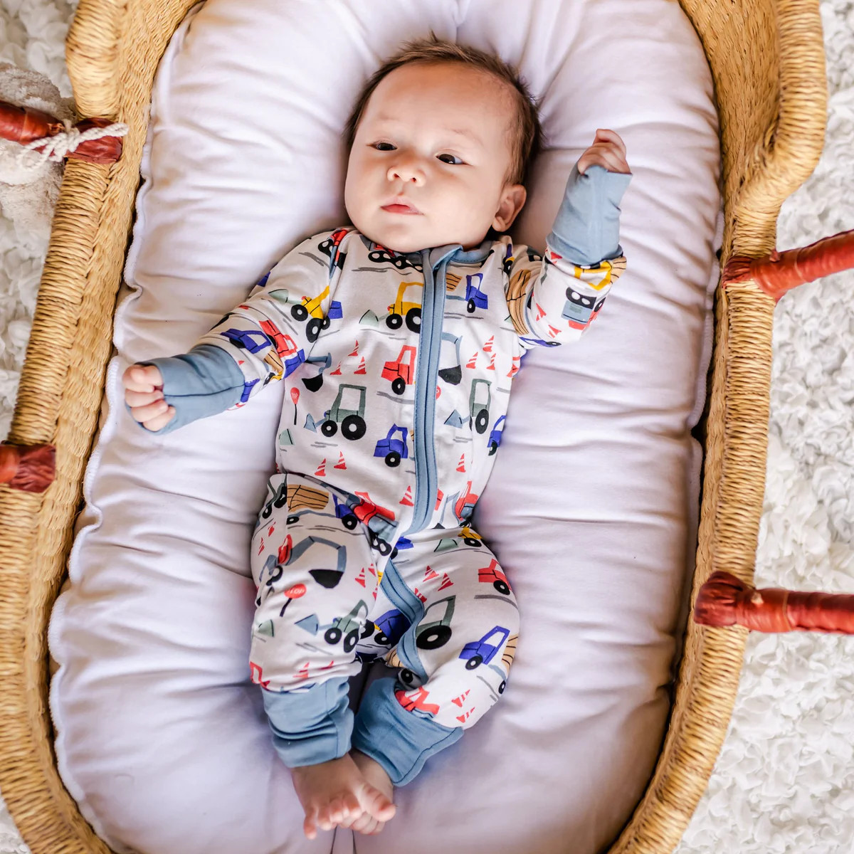 Construction Bamboo Viscose Zippy | Little Sleepies
