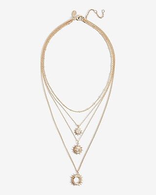 Layered Coin Chain Necklace | Express