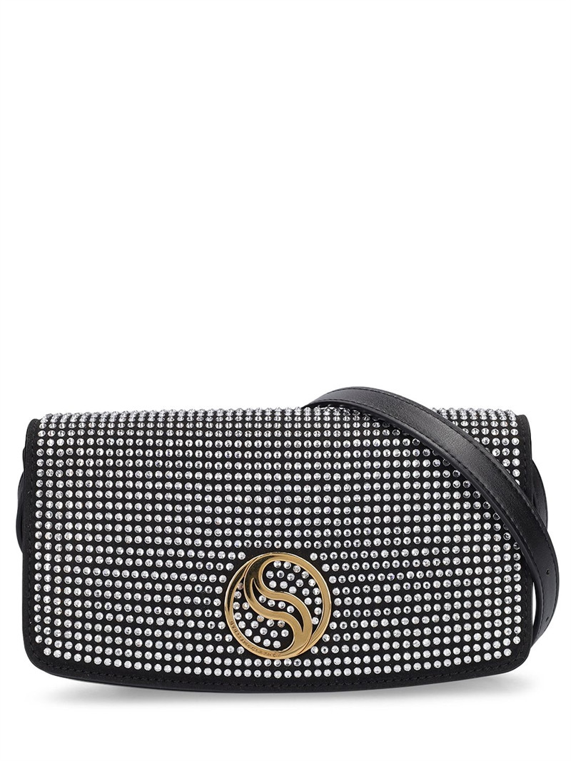 Crystal embellished wallet w/strap | Luisaviaroma
