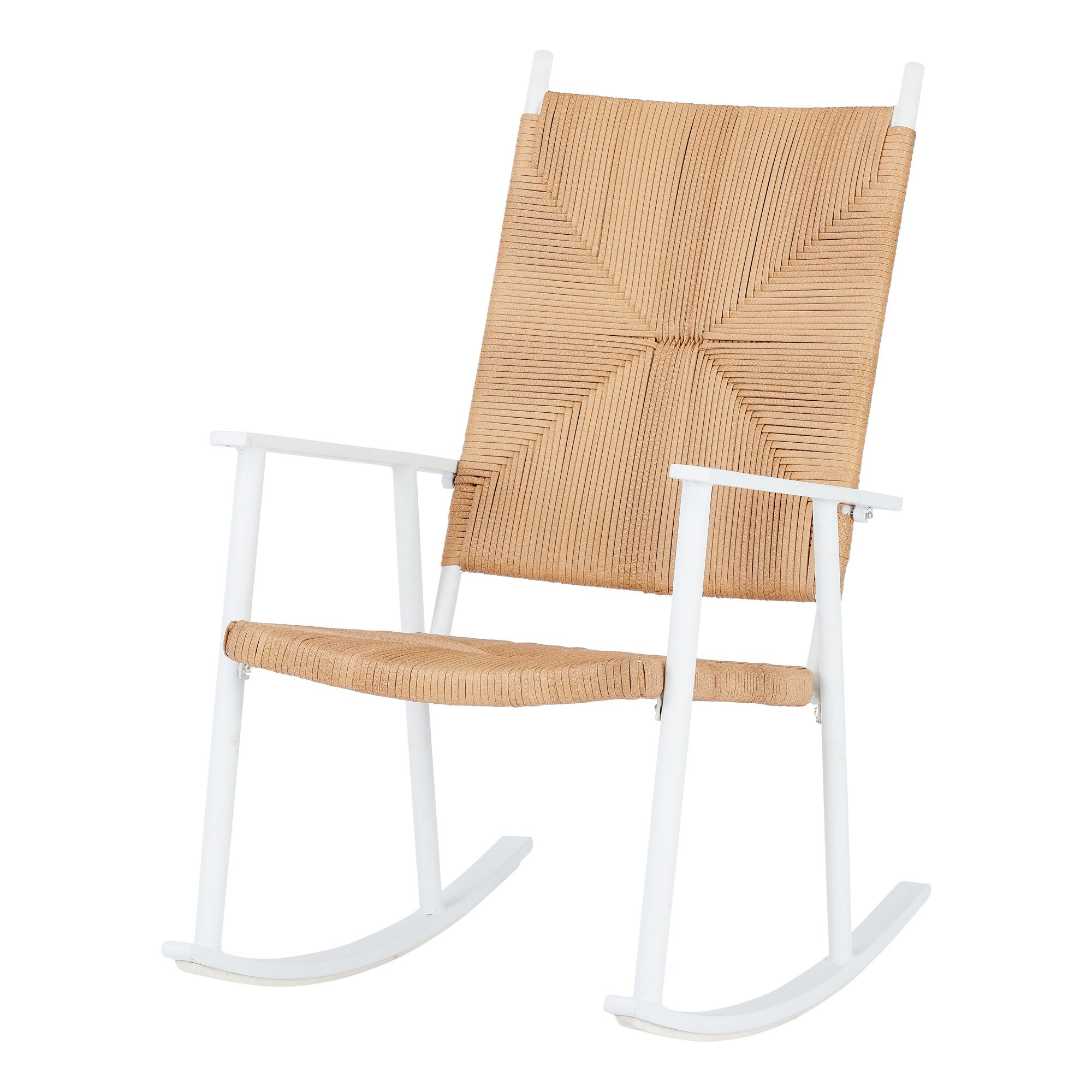 Better Homes & Gardens Ventura Rush Weave Outdoor Rocking Chair, White | Walmart (US)