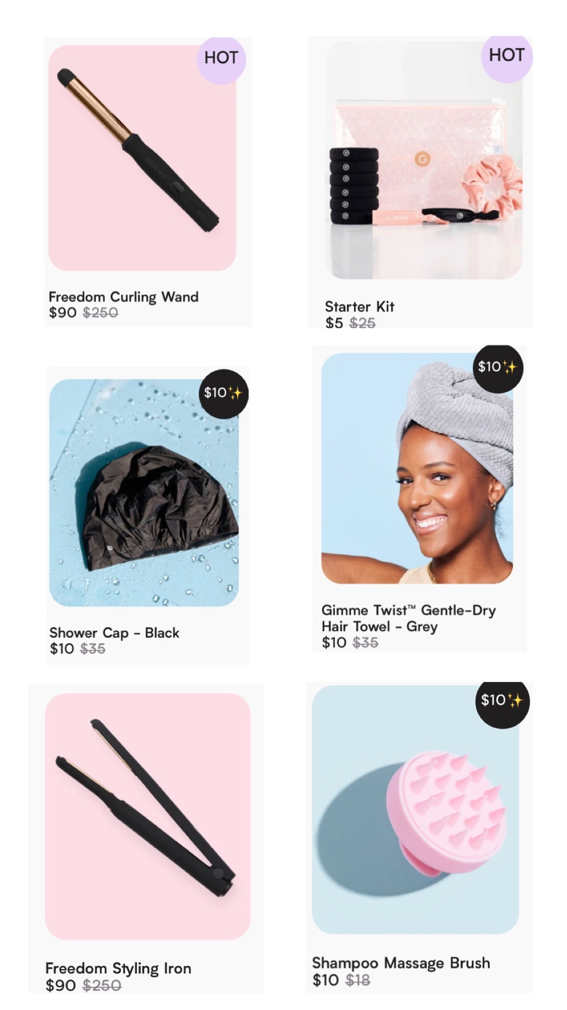 Gimme Beauty Sale 

Hair ties, styling tools, shower caps, hair towels 

#LTKfindsunder50 #LTKHolidaySale #LTKsalealert