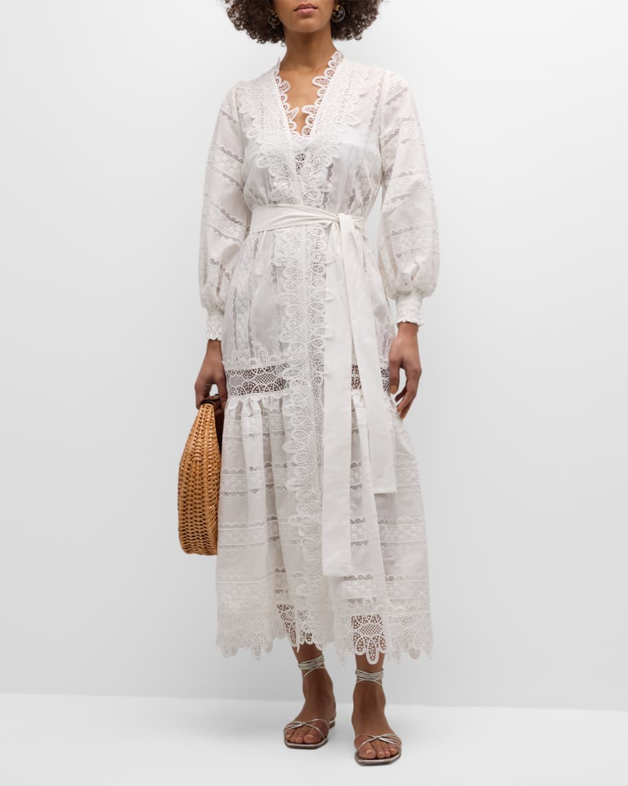 WAIMARI Rebecca Embroidered Lace Kimono Coverup | Neiman Marcus