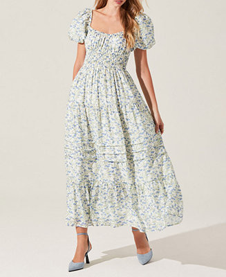 Women's Florentina Puff-Sleeve Maxi Dress | Macy's