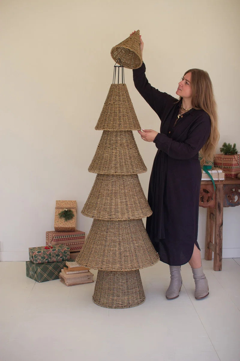 Kalalou Handcrafted Wild Vetch Vine Christmas Tree \u2013 Farmhouse Holiday Accent | Wayfair North America