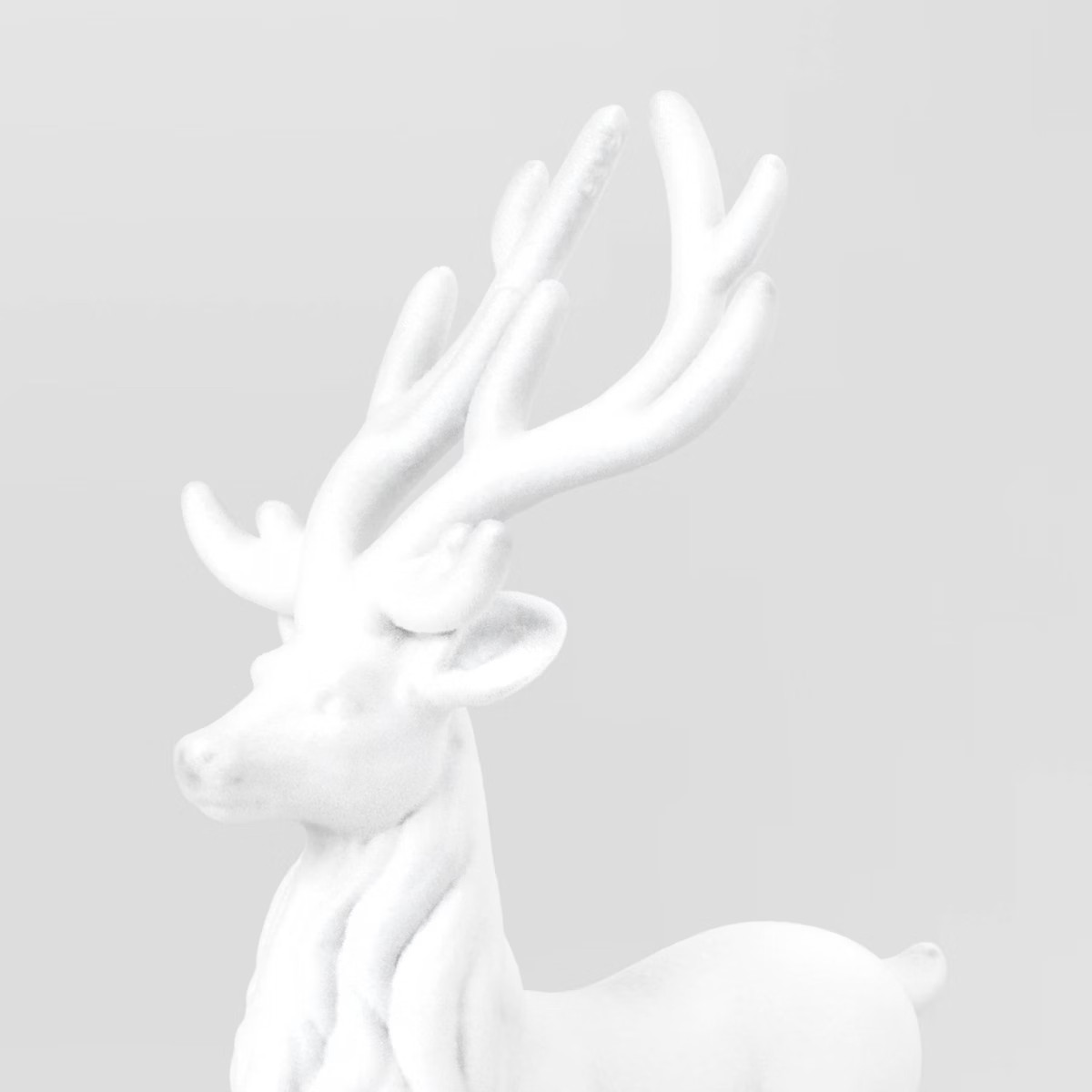 13.5" Christmas Flocked Standing Deer White - Wondershop™ | Target