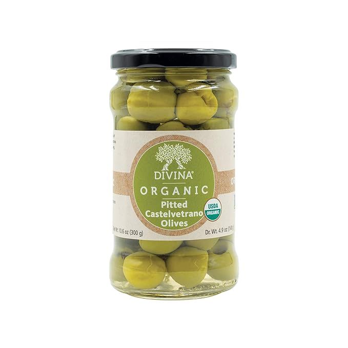 Divina Organic Castelvetrano Pitted Olives, 10.6 Ounce | Amazon (US)