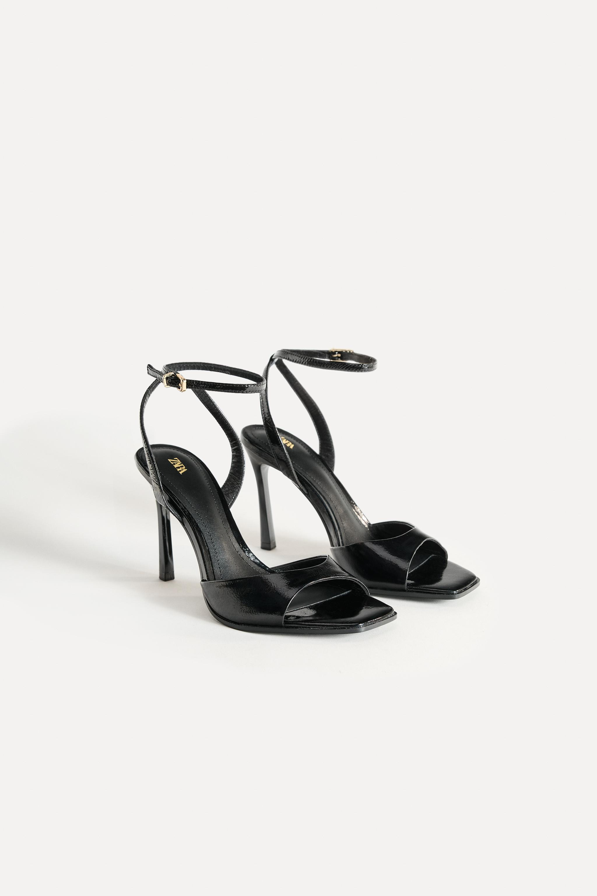 LEATHER HIGH-HEEL SANDALS 50TH ANNIVERSARY | Zara UK