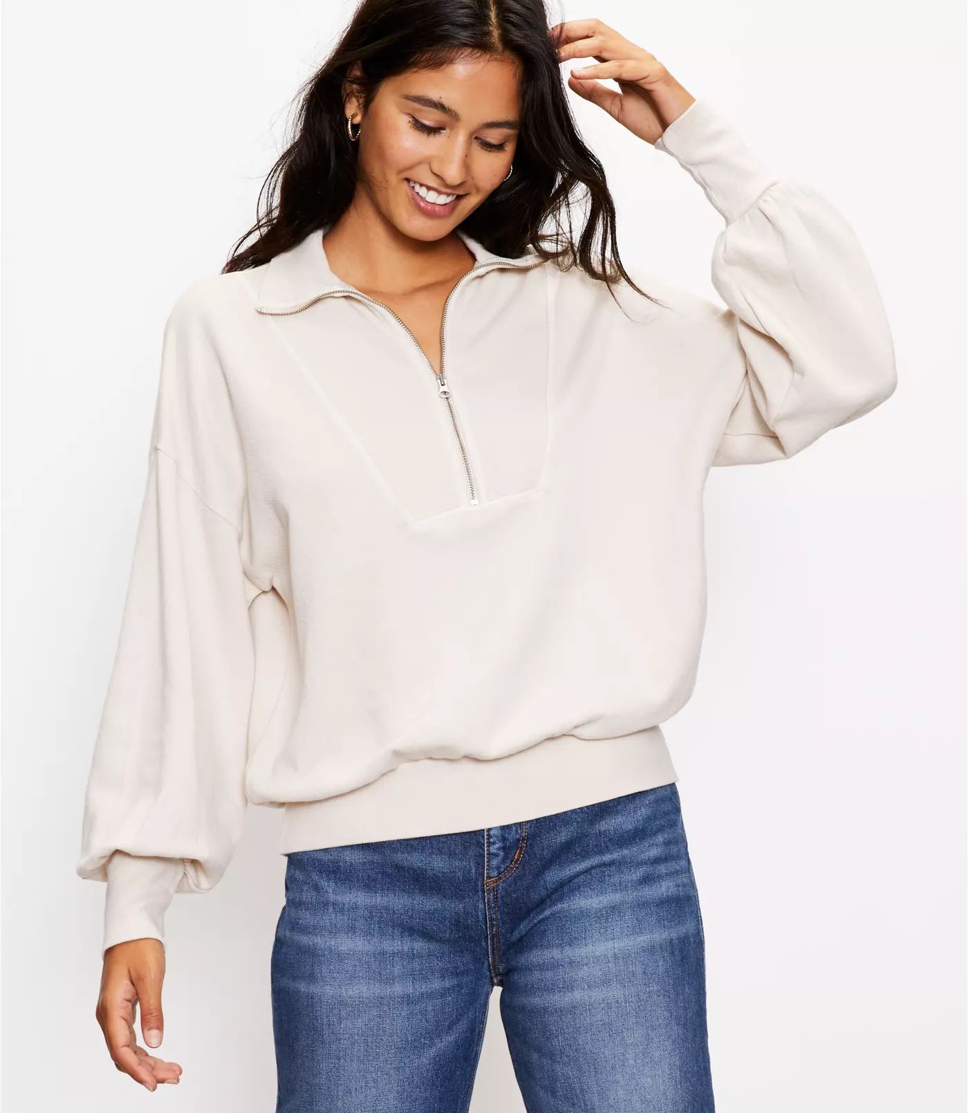 Zip Sweatshirt | LOFT