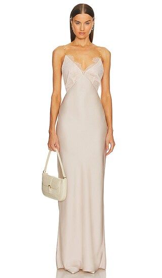 Yasmin Gown in Pale Champagne | Revolve Clothing (Global)