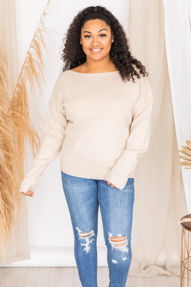 Last Song Beige Off The Shoulder Blouse FINAL SALE | Pink Lily
