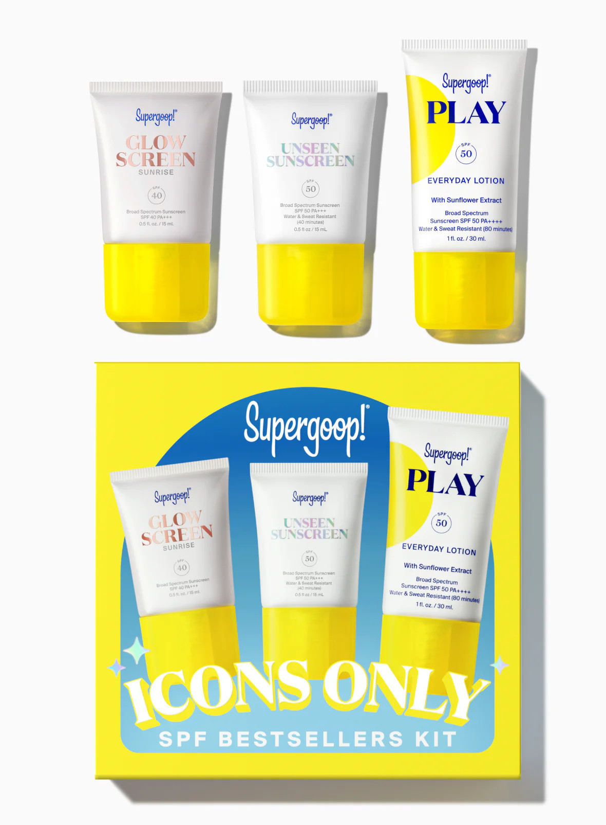 Icons Only SPF Bestsellers Kit Sunscreen Supergoop! | Supergoop