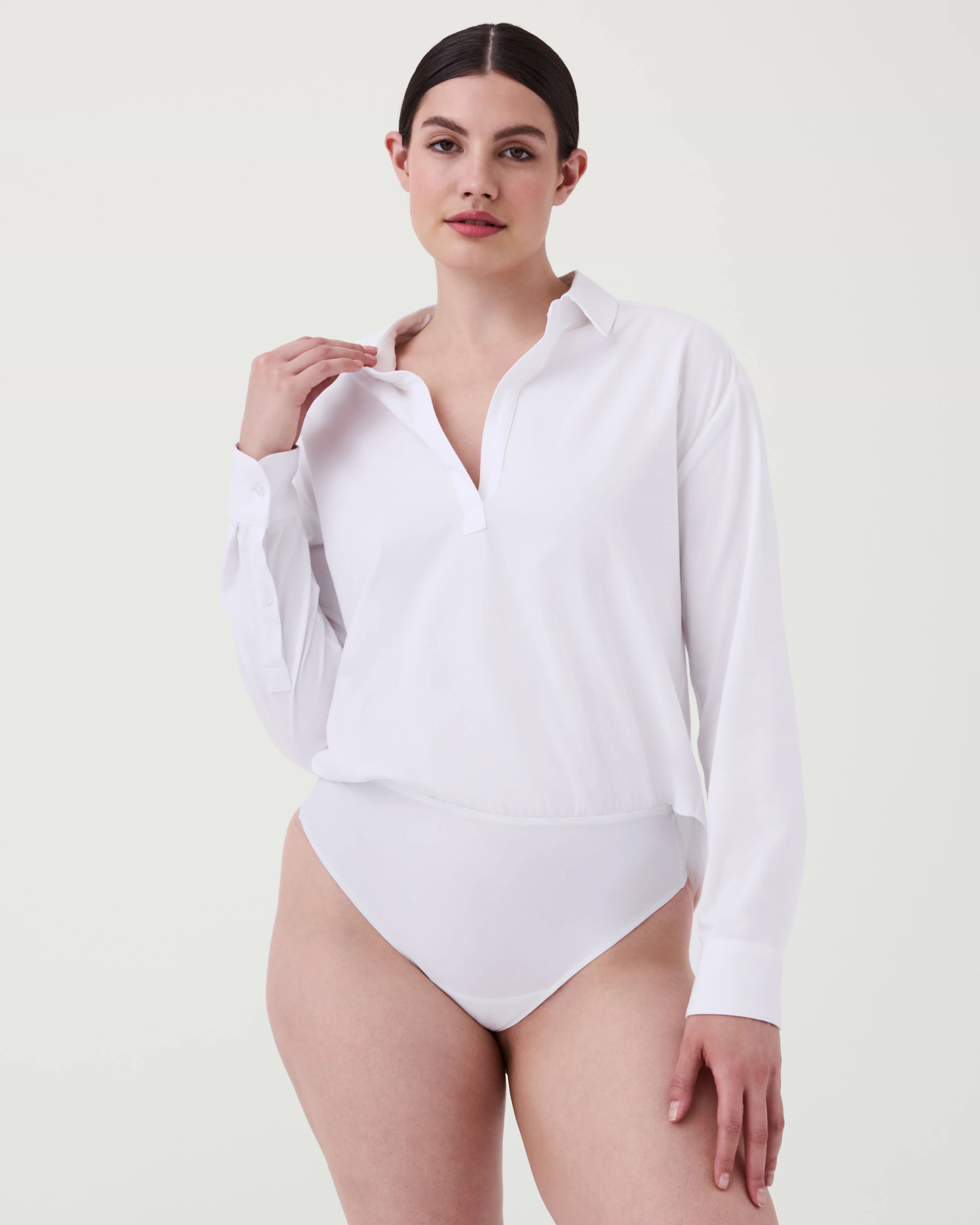 The Collared Long Sleeve Bodysuit | Spanx