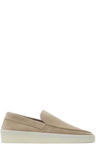 Beige Suede 'The Loafer' Loafers | SSENSE